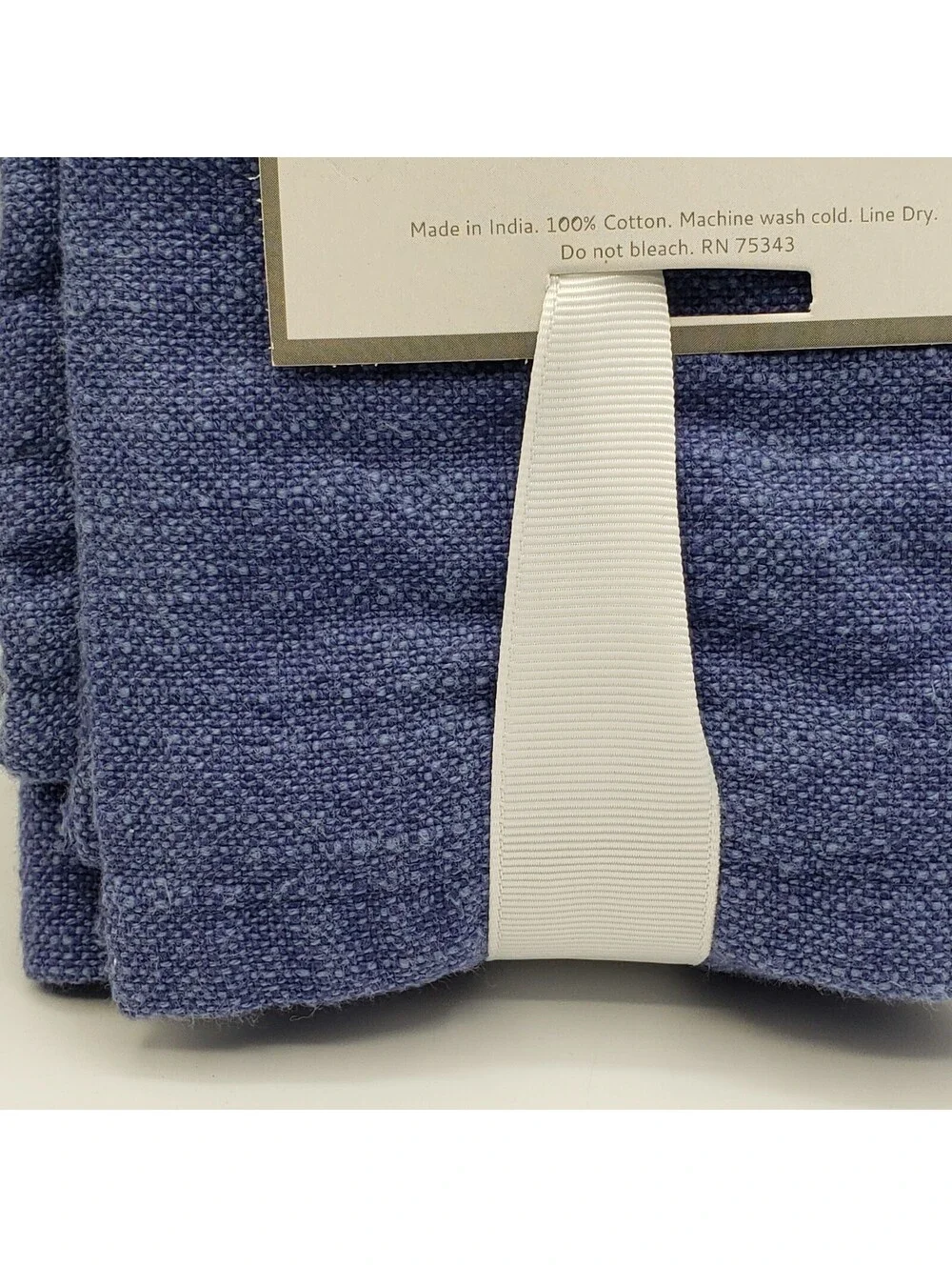 New Denim Blue Cotton Napkins Set of 4 Storehouse Table Linens 18x18